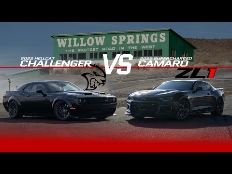 Camaro ZL1 VS. SRT Hellcat at Big Willow (Track Battle & Lap Times)
