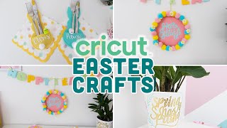 4 CRICUT SPRING & EASTER PROJECT TUTORIALS | & 2 FREE DOWNLOADS