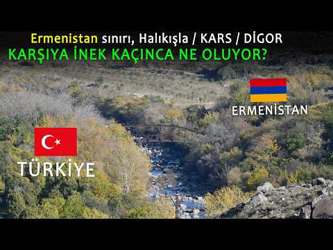 Dorf Halıkışla an der Grenze zwischen Türkei und Armenien / Kars / Digor