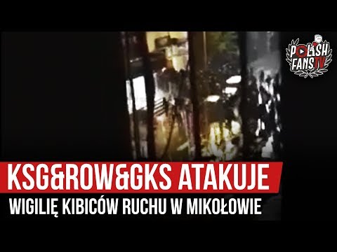 KSG&ROW&GKS atakuje wigilię kibiców Ruchu w Mikołowie (21.12.2019 r.)