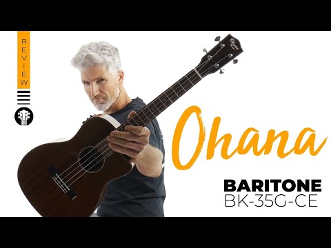 Immagine Ohana BK-35GCE Solid Mahogany Baritone Ukulele w/ Pickup - 8