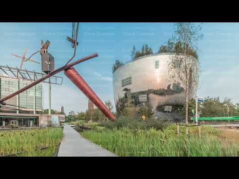 Hyperlapse of Depot Boijmans Van Beuningen in Rotterdam, Netherlands.