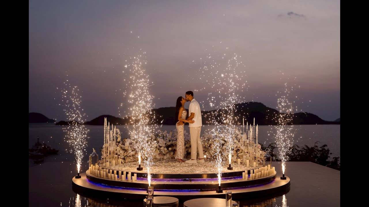 Surprise Marriage Proposal in Phuket with an Ocean cliff view