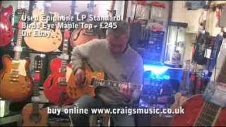 Video thumbnail for Used Epiphone LP Standard Birds Eye Maple Top by lcdadvert