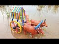Making House On Cow Cart From Wood Sticks DIY Woodworking Projects