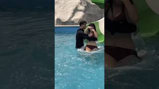 中国のヤバすぎるプールCrazy Fun slide! Would you ride it? #shorts #trampoline #adventure