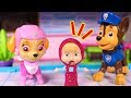 MASHA Y EL OSO Masha Hace Saltar La Alarma Chase Y Skye Acuden Al Rescate Videos De Juguetes