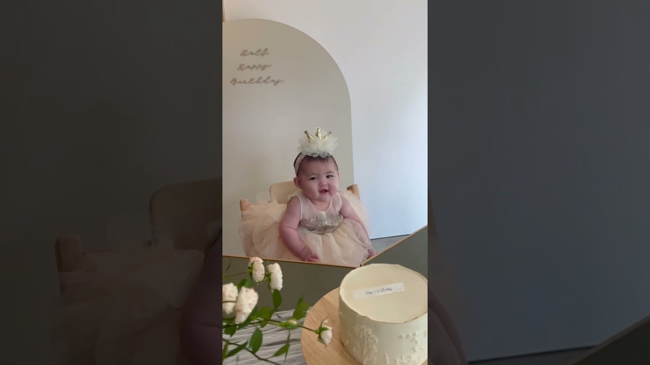 ベビーシャワーをしてもらった場所で、娘のハーフバースデーをお祝い🤍👶🏻#ベビーシャワー #出産