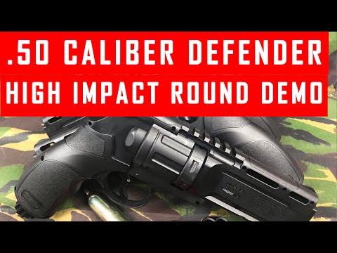 Revolver.50 Caliber Defender Shooting Demo with High Impact Rounds