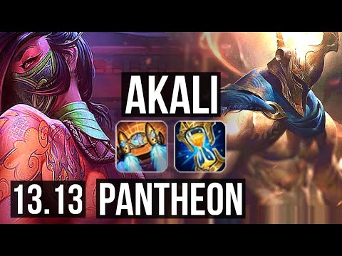 AKALI vs PANTHEON (MID) | 10 solo kills, 12/2/7, 1.6M mastery, 600+ games | NA Diamond | 13.13