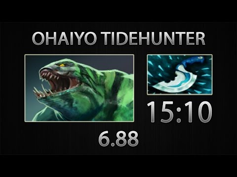 Dota 2 Tidehunter Fast Farm - Ohaiyo - Blink Dagger - 15:10 [6.88]