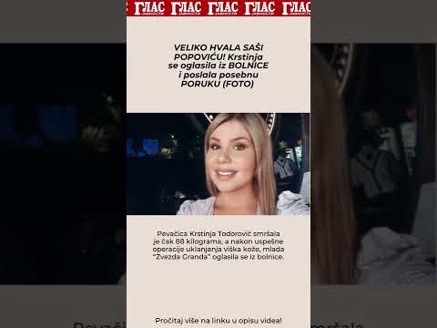VELIKO HVALA SAŠI POPOVIĆU! Krstinja se oglasila iz BOLNICE i poslala posebnu PORUKU  | #shorts