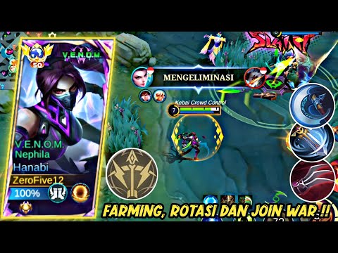 HANABI GOLDLANE NEW FARMING, ROTASI & JOIN WAR ! TOP GLOBAL HANABI - MLBB