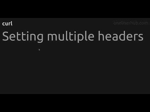 Curl Multiple Headers
