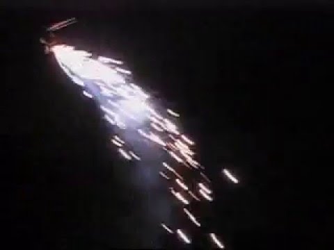 RC helicopter + very large firework