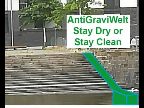 AntiGraviWelt Stay Dry or Stay Clean  Bleib Sauber oder Bleib Trocken (im Zollhafenbecken von Mainz)