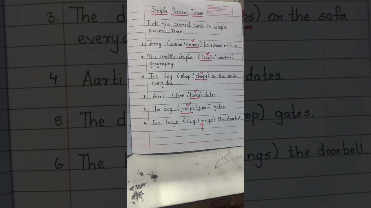 Simple Present Tense worksheet. #english #education #englishgrammar