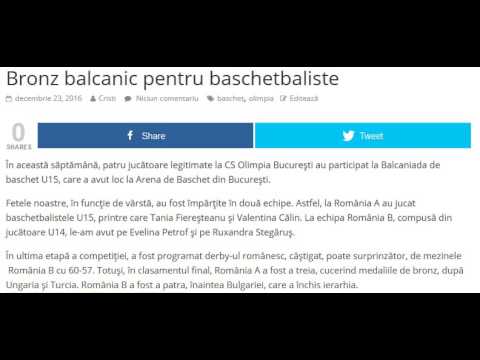 Bronz balcanic pentru baschetbaliste - CS OLIMPIA Bucuresti
