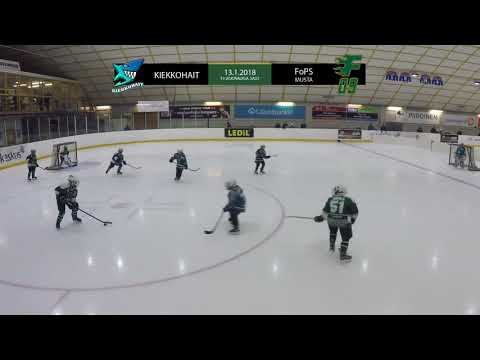 13.1.2018 Leijonaliiga F2 • Kiekkohait -  FoPS musta