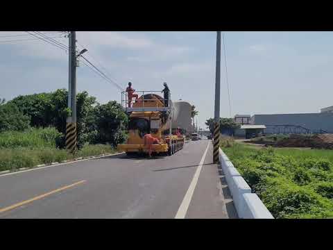 Vestas V117 blade transportation with goldhofer SPMT.