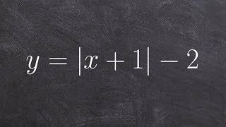 How to graph an absolute value equation with a vertical and horizontal transformation