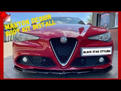 Modified Alfa Romeo Giulia - Maxton Design gloss black front splitter and boot spoiler