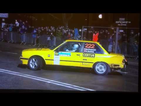 53 Rajd Barbórka 2015 - Karowa - BMW 318 zderzak