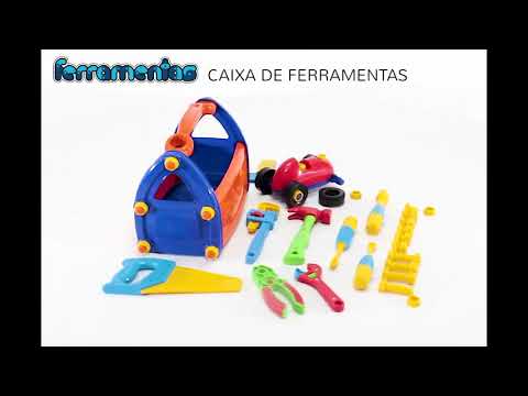 Brinquedo Infantil Caixa De Ferramentas Laranja Poliplac