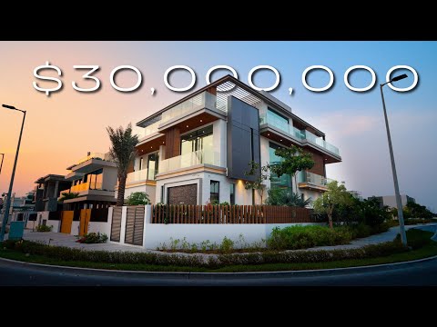 Dubai’s Ultra-Luxury $30,000,000 La Mer Beachfront Mansion | Night Tour with Skyline