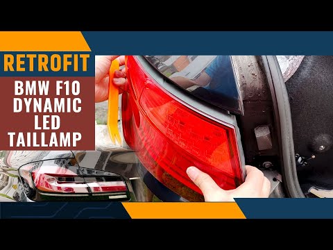 RETROFIT BMW 5-Series F10 Dynamic Running OLED Rear Trunk Tail Lamp Upgrade Conversion Installation