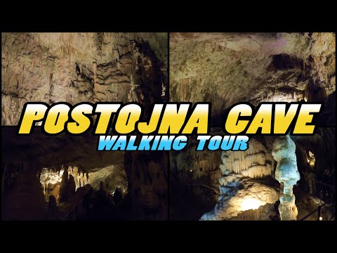 POSTOJNA CAVE walking tour - Slovenia (4k)