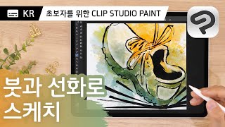 4. 붓펜으로 선화 그리기 - 붓과 선화로 스케치 | 초보자를 위한 CLIP STUDIO PAINT
