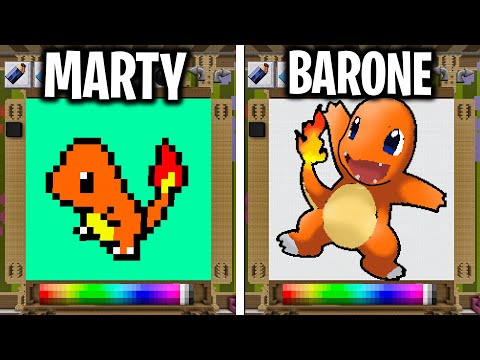 MARCY BARA con LE HACK nella GARA DI DISEGNO DEI POKEMON! - Minecraft ITA