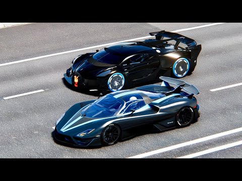 Bugatti Black Devil Concept vs 2022 SSC Tuatara Aggressive at Drag Race 20 KM