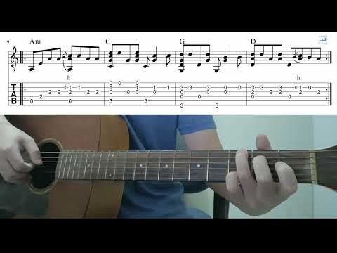 Mad World (Gary Jules) - Easy Fingerstyle Guitar Playthrough Tutorial Lesson With Tabs