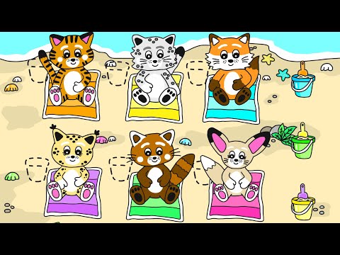 Pukkins sommar spel - Lek och lär dig färger med lodjuret Lotass - Lek med oss