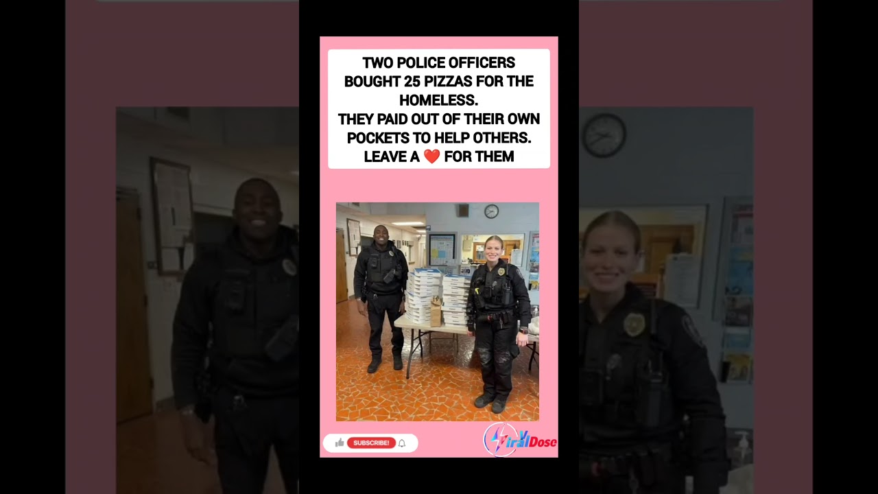 POLICE OFFICERS WITH  HELPING HEARTS 😭 #love #viral #shorts