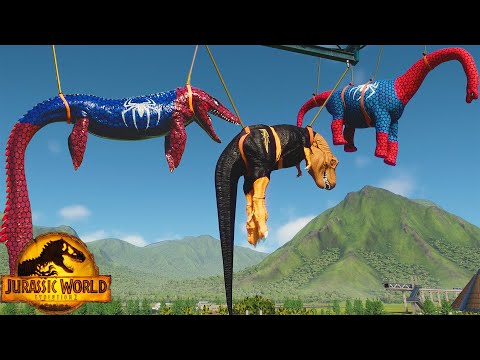 Spider Man,Red Venom vs Shazam T Rex vs Mosasaurus vs Ultimasaurus Dinosaurs Fight - Jurassic World