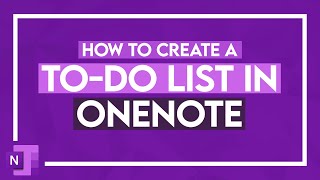 How to Create a To Do List in OneNote - OneNote Tutorial