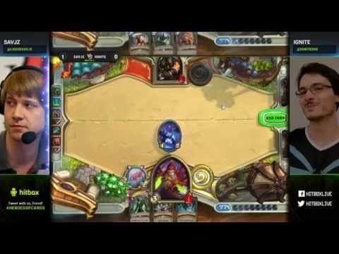 HEARTHSTONE - SAVJZ vs IGNITE - Heroes Of Cards 2 - Viciuslab