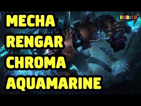 MECHA RENGAR CHROMA AQUAMARINE SKIN SPOTLIGHT - LEAGUE OF LEGENDS