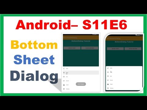 Android S11E6 : Custom BottomSheetDialog without any Library