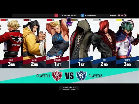 Flynn's Arcade 043 Winners Finals - BBZ (Benimaru,Gato,Rock) Vs incross (Kukri,Iori,Shun'Ei) KOF 15