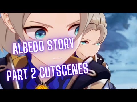 Albedo Story Cutscenes |  Genshin Impact Shadows Amidst Snowstorms Act II - The Shadow deepens |
