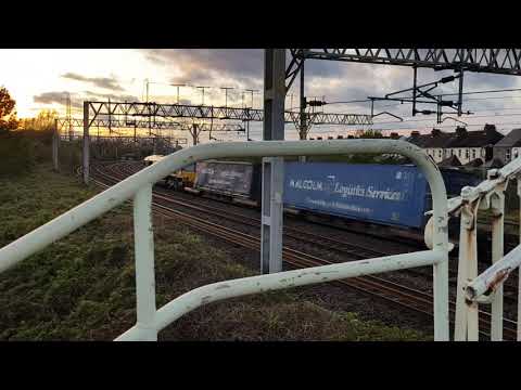 4S47 - DB66s - ex-EWS DB Shed 66099 on the up fast heading through Queensville curve - 4-5-21