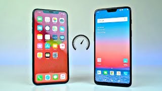 iPhone XS MAX vs OnePlus 6 - Speed Test!