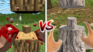 Minecraft vs Real Life: How to Cut Trees! (Minecraft Animation)