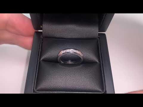 LFXYR5879: Diamond Princess Half Eternity Ring 0.50ct, 18k White Gold or Platinum