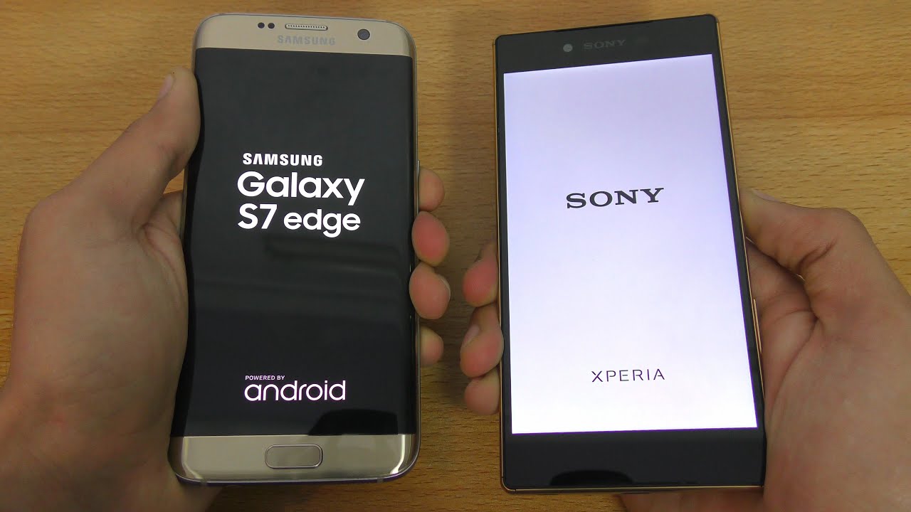 Samsung Galaxy S7 Edge vs Sony Xperia Z5 Premium - Speed Test (4K)