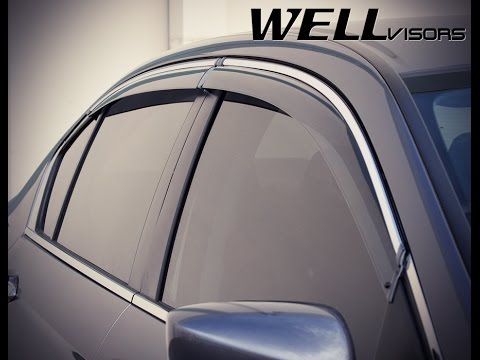 WELLvisors side window deflector vent visor Installation Video HONDA ACCORD SEDAN 13-17